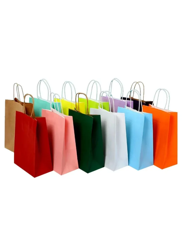 10/30/50 stks Festival Party Gift Bag met Handvat Sieraden Boodschappentas Kerst Verjaardag Huwelijkscadeau Verpakking Zak Gekleurde Zakken - afbeelding 2