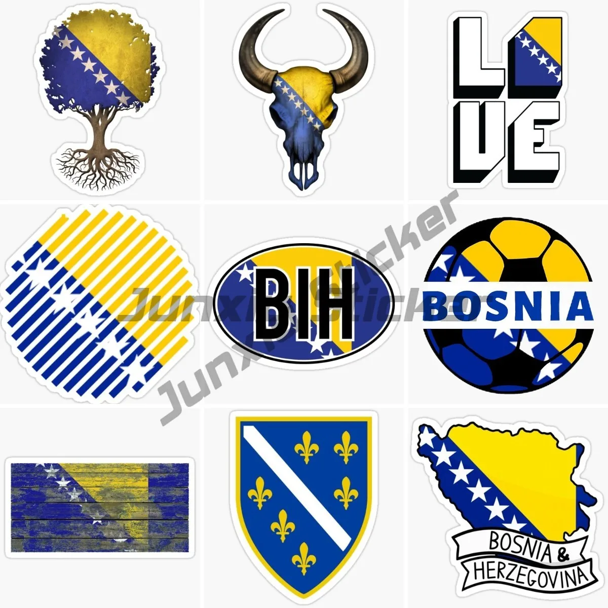 

Personalized Classic Bosnia and Herzegovina Map Design Sticker Laptop Decal Suitable for Any Smooth Flat Glass PVC Waterproof S