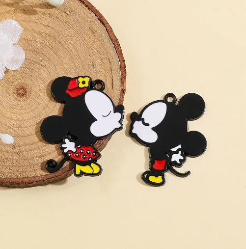 10 piezas de dijes de dibujos animados, dijes esmaltados, colgantes para hacer joyas, collares, pendientes, pulseras, manualidades, regalos