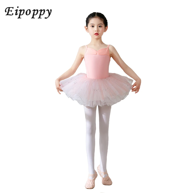 Dancing Dress Girls' Physical Exercise Summer Princess One-Piece Performance Ethnic Chinese Classic Dance Suspender