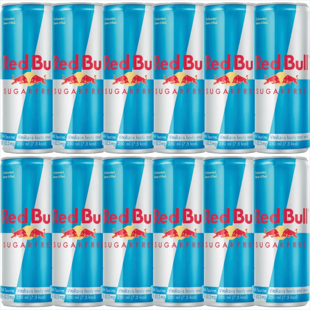 Red Bull sin azúcar 250 ml x 12 (compre 2 juegos y obtenga 1000 ganan una larga vida útil)