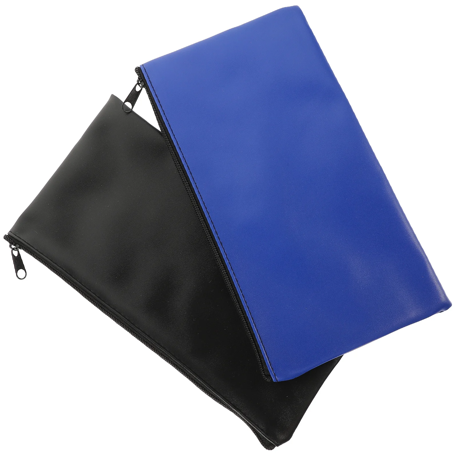 

2Pcs Money Bag Zippered Durable PU Material Large Capacity Coin Cash Holder Multi-Use Travel Pouch Mini Makeup