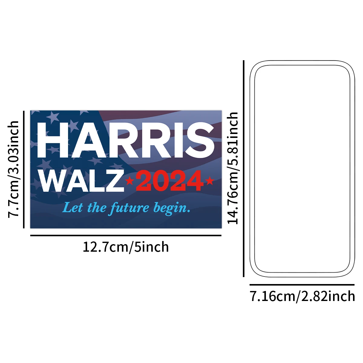 10pcs Harris Walz 2024 Stickers,President Kamala Harris Tim Walz 2024 Vote Bumper Decal,Waterproof Sticker for Car Bottle Laptop