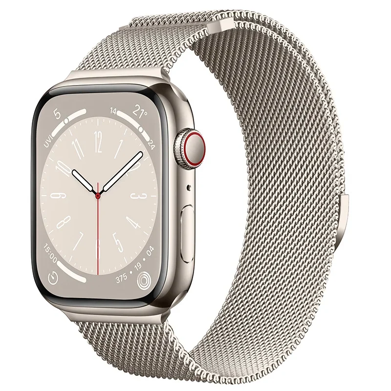 애플 워치 밴드용 밀라노 스트랩, Ultra2 49mm, 10 46mm, 9 8 7 45mm, 41mm, 금속 마그네틱 팔찌, iWatch 6 5 4 SE2 44mm, 40mm, 42mm