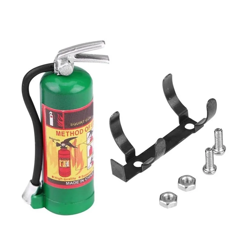 2Pcs Simulation Mini Fire Extinguisher for 1/10 RC Crawler Car Axial SCX10 Traxxas TRX4 RC4WD D90 Decoration Parts,Green