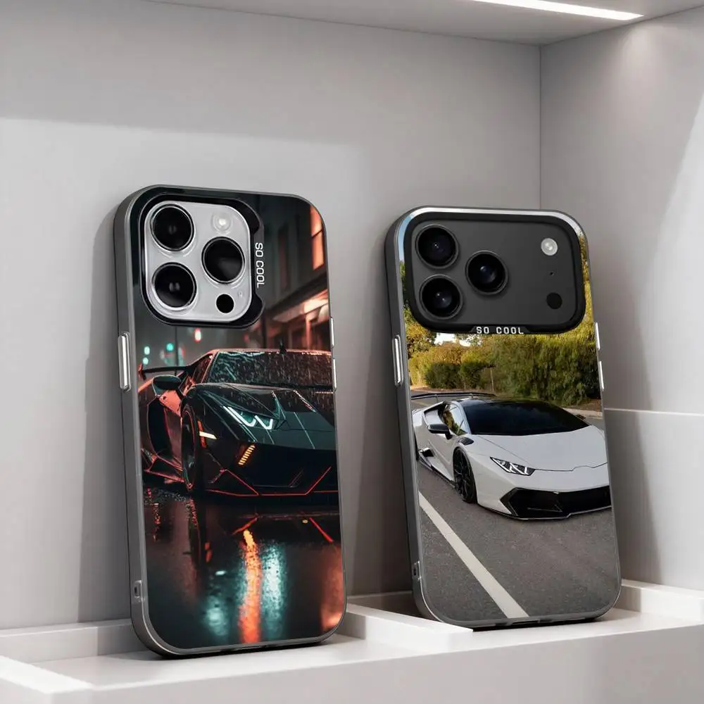 

Car Sport L-Lambo Cool Phone Case For iPhone 11,12,13,14,15,16,17,Pro,Max,Plus,E,Air,Mini IMD Matte Black