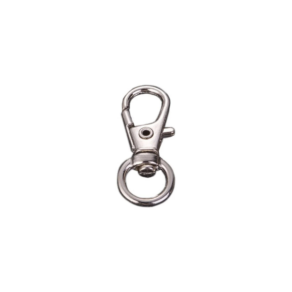 10pcs/lot Split Sliver Key Ring Swivel Lobster Hooks Clasp Connector For Bag Belt Dog Chains DIY Jewelry Making Finding Keychain