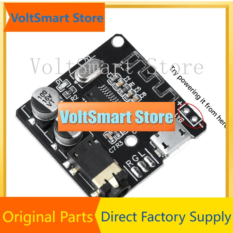 VoltSVHM-314 Bluetooth 5.1 MP3 Lossless Decoder Board SOP24 Micro USB Wireless Stereo Audio Module DC3.7-5V