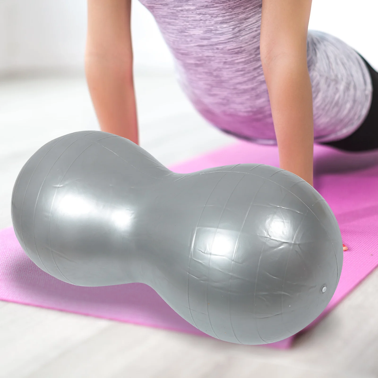 Massage Ball Yoga Balls for Thicken Anti-burst Sports Soft Balancing Stability Trainer Equipment Silver PVC Exercise