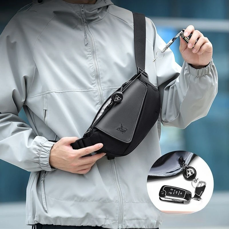

Crossbody chest bag, men's outdoor cycling shoulder bag, waterproof waist bag
