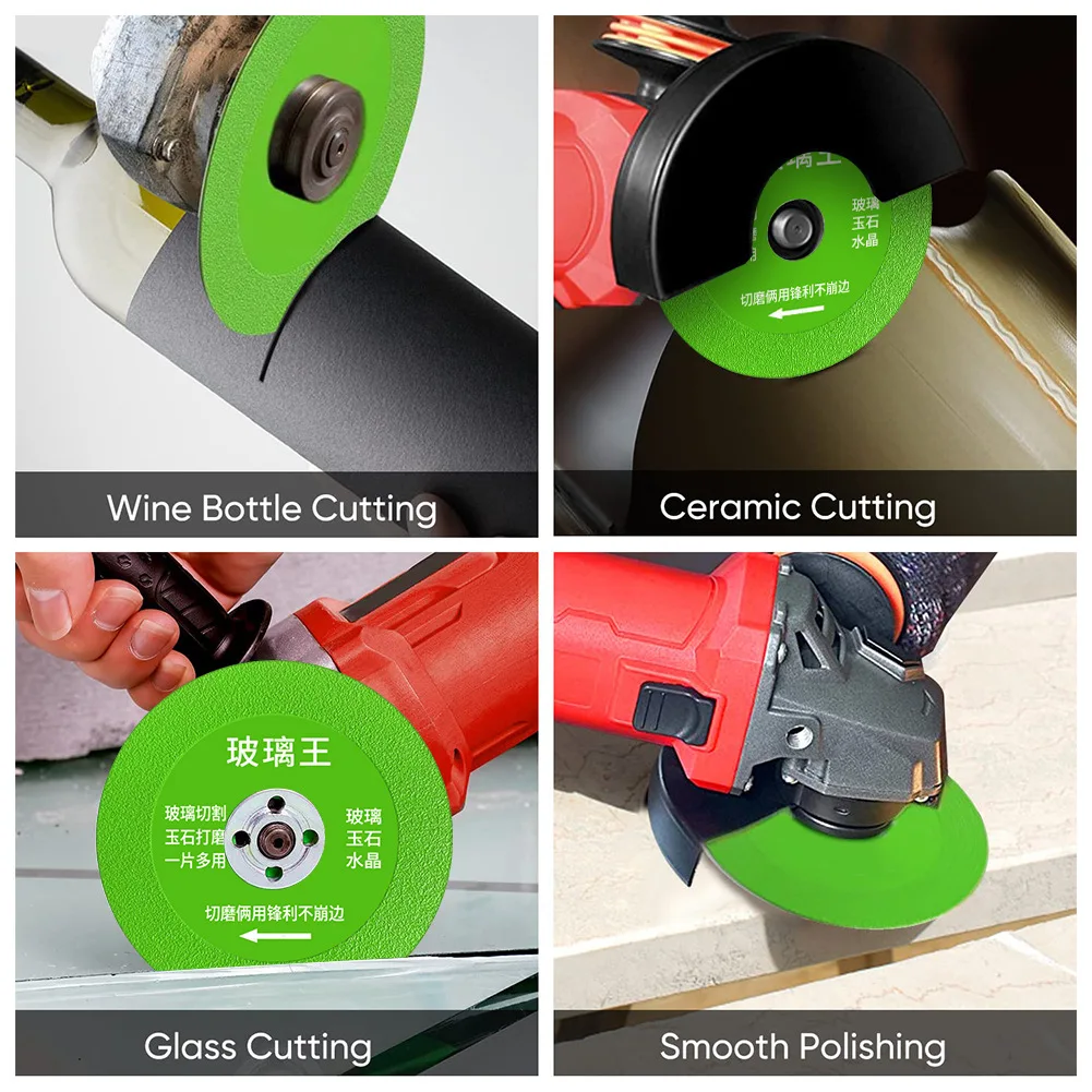 Diamond Glass Cutting Saw Blade Abrasive Disc For Angle Grinder Glass Jade Crystal Ceramic Tile Cut And Grind Processing
