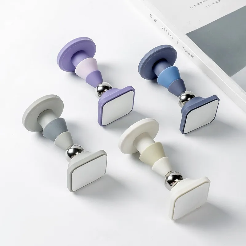 No-drill Strong Magnetic Door Stopper, Silent, Anti-collision, Household PVC Door Blocker, Safe and Prevents Finger Pinching