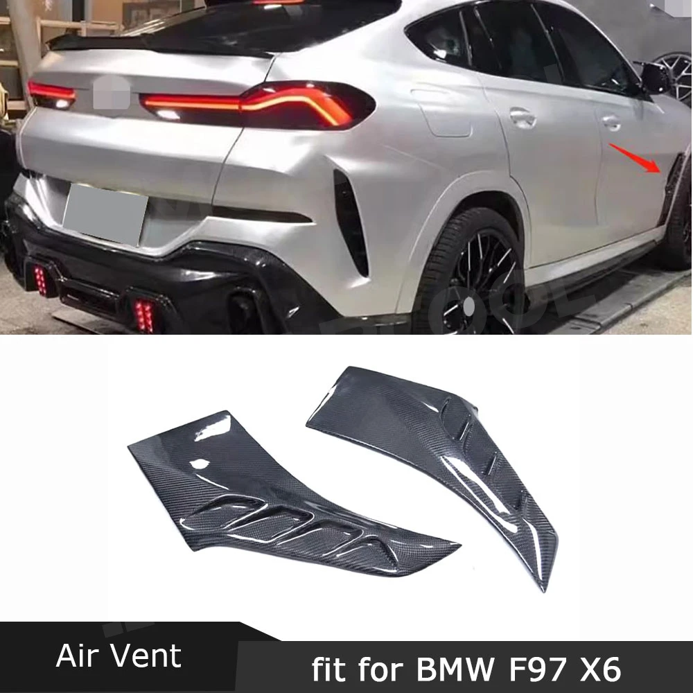 

JMCARCOOL Front Fender Vent Fin Gill Trim Cover Carbon Fiber Canards Splitter for BMW F96 X6 2019 2020 2021 2022 Car Body Kits