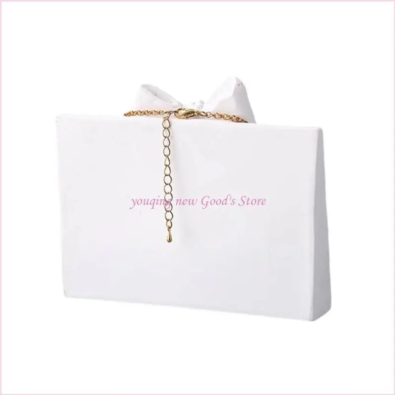 

57QA Elegant Resin Jewelry Showcase Rack Versatile for Necklaces and Bracelets Bowknot Jewelry Display Stand