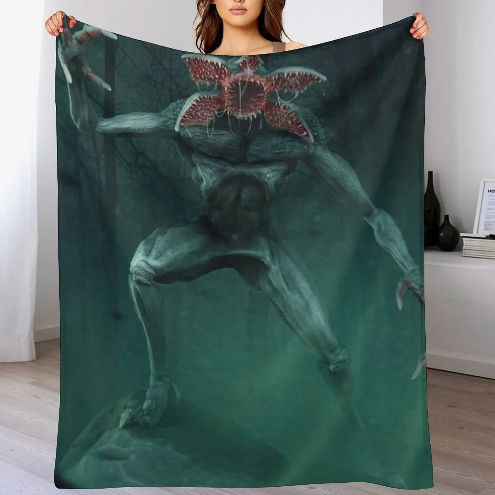 

New Beware the demogorgon Throw Blanket Soft Plaid Decorative Throw Polar Moving Blankets