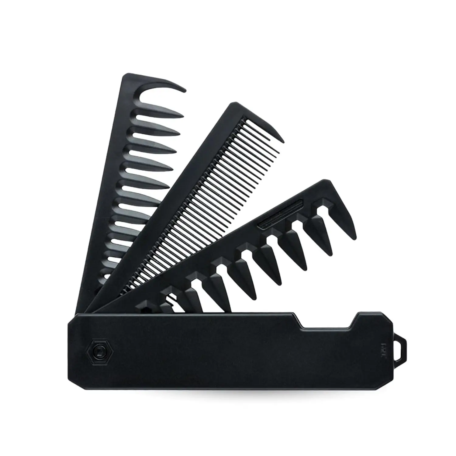 Newest 3 in 1 Portable Folding Comb Barber Clipper Comb Wide Tooth Oil Head Hair Comb Mini Beard Combing Salon Styling Tool
