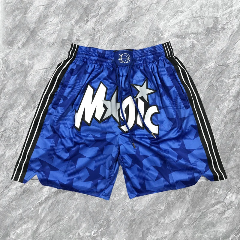 New Summer Kids Blue Stripe Basketball Shorts Loose Quick-Drying Breathable Training And Sports Shorts Boys Girls Sport Shorts