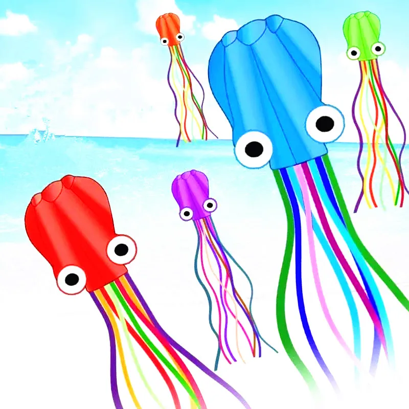 gratis verzending octopus vliegers vliegend speelgoed voor kinderen vliegers opblaasbare vliegers outdoor spel zachte vliegers nylon ripstop vis vliegers koi