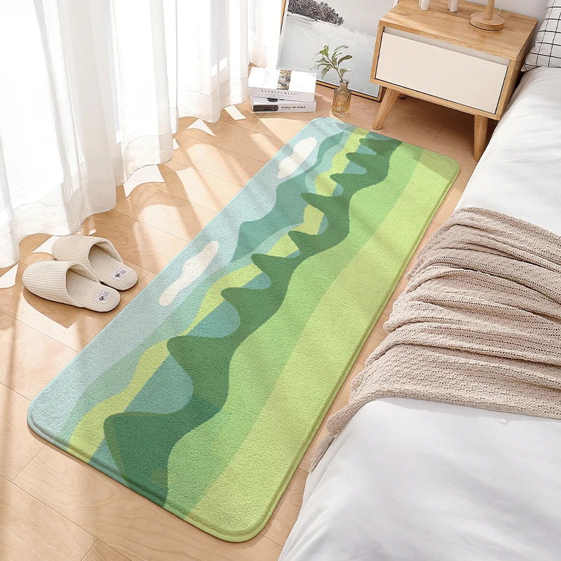 

Fresh Country Style Lamb Wool Carpet, Bedroom Decor Bedside Rug, Plush Smooth & Ultra Soft, Safety Non-Slip Backing