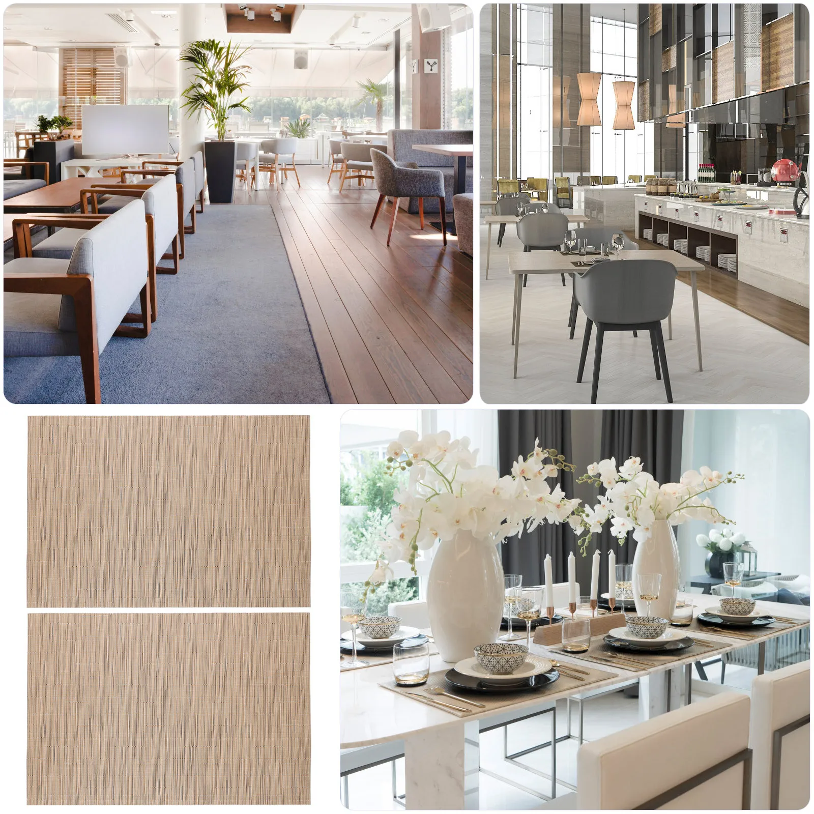 4 قطعة مفارش طاولة الطعام الحديثة الشمال نمط مقاومة للماء الجدول الحصير ديكور المطبخ المفارش مجموعة للاستخدام اليومي القهوة بار