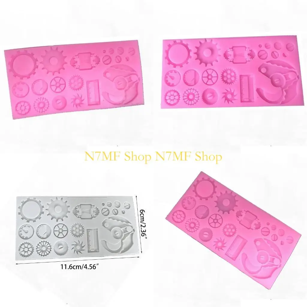 

N7MF силиконовая форма для изготовления конфет в стиле стимпанк для изготовления свечей, декора для дня рождения