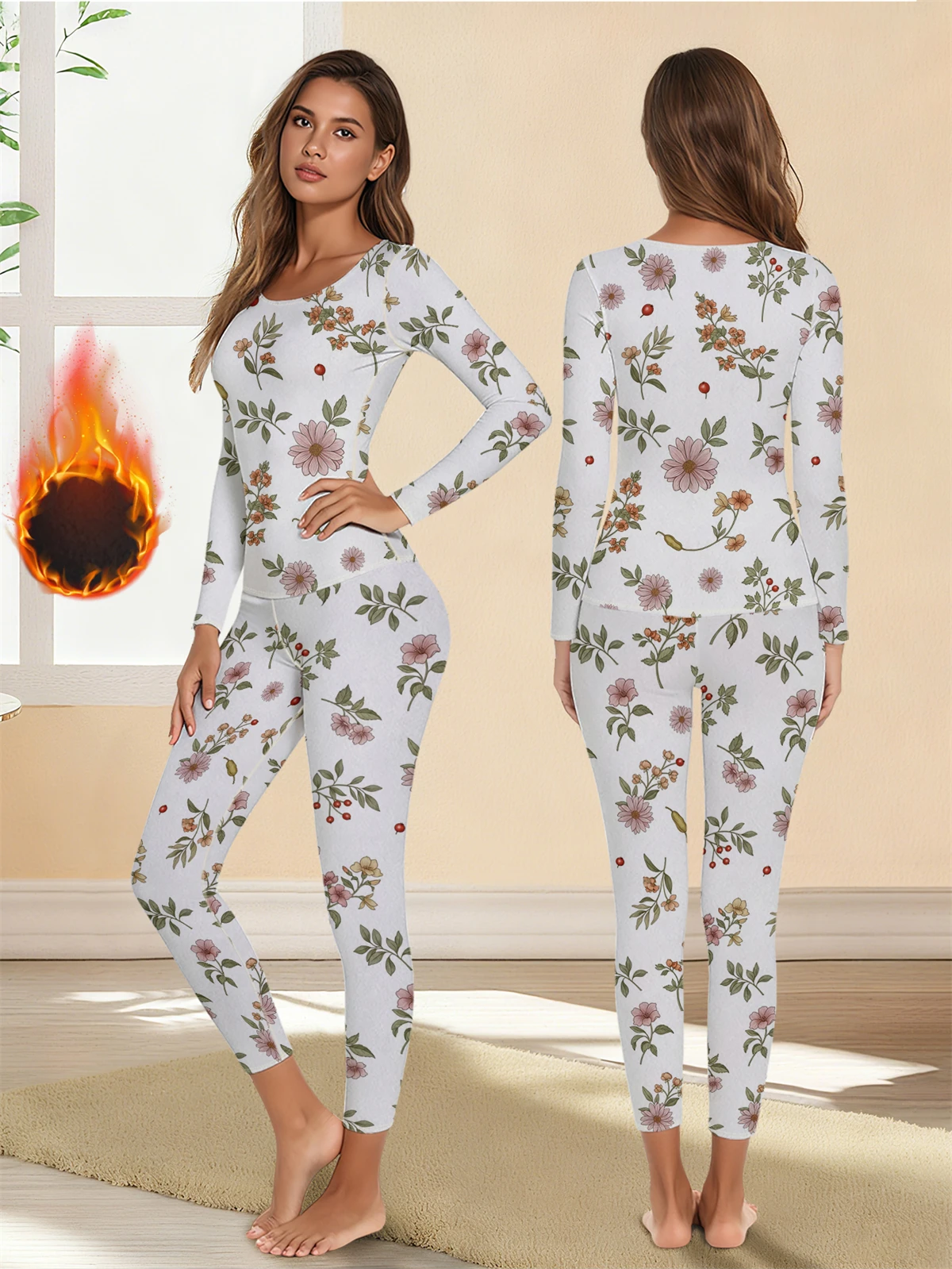 

1 комплект, теплое термобелье, сексуальное женское нижнее белье, длинные кальсоны, женские комплекты в форме, женская термоодежда со средним воротником