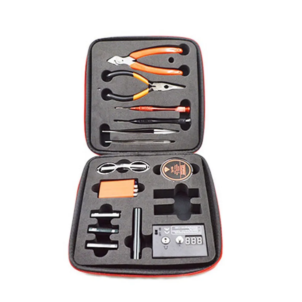 

Multifunctional All-in-One Electronic Cigarette of Vape Ceramic Tweezers Heat Wire Pliers Tool Bag Kit DIY Set Accessories