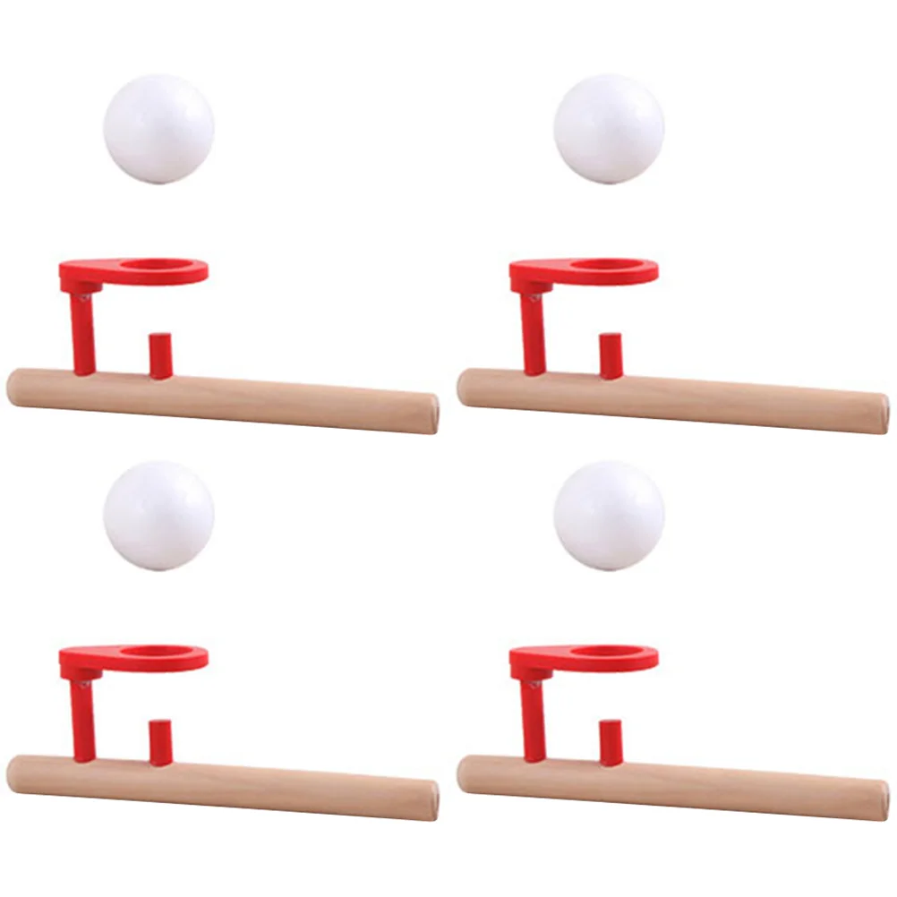

4 set Wooden Floating Blow Ball Kids Handheld Game Console Balance Blowing Plaything Birthday Party Favor Outdoor