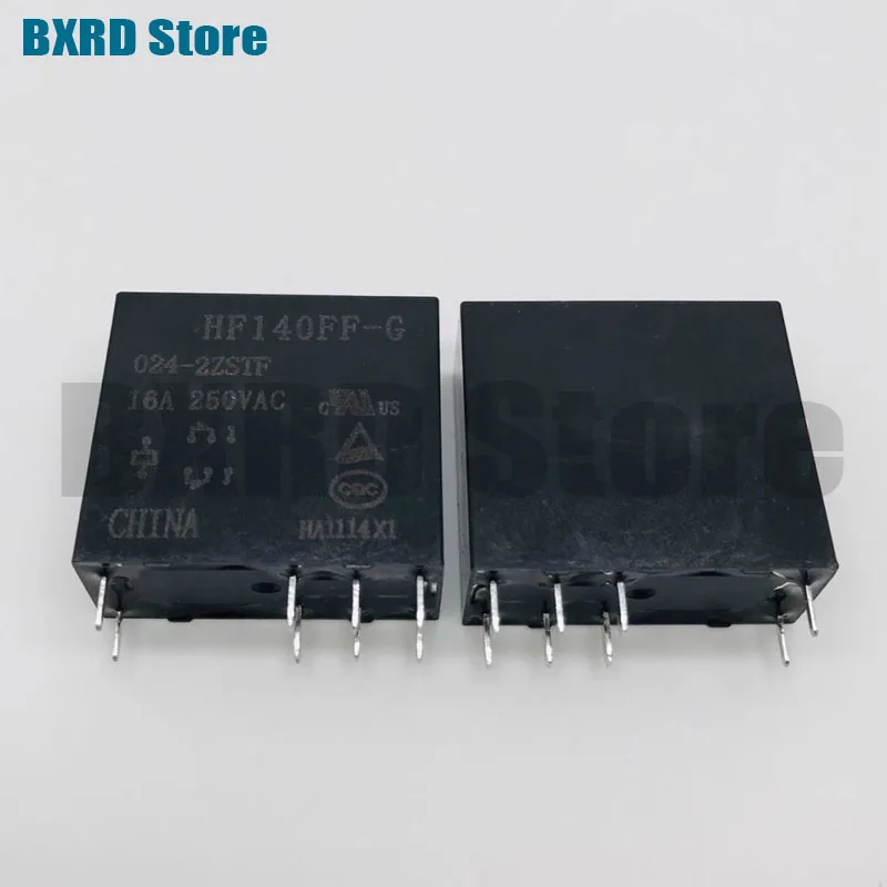 10pcs-hf140ff-g-005-012-024-2zstf-5v-12v-24vdc-two-groups-conversion-16a-small-medium-power