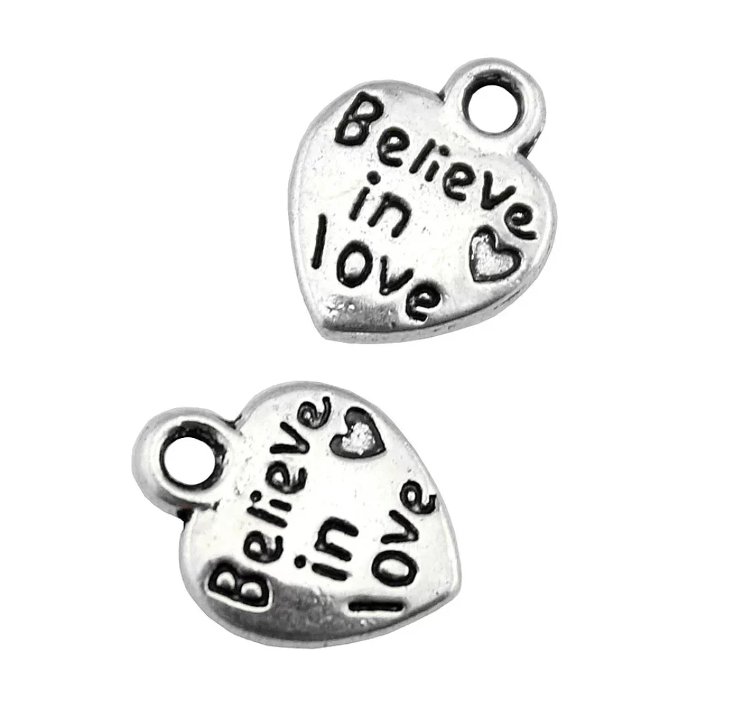 

40pcs 12x9mm Zinc alloy metal tibetan silver plated charm T2033 for making