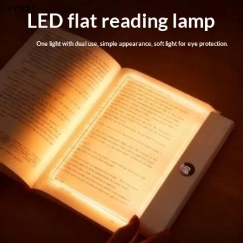 

Reading Lamp Book Light Rechargeable Clear LED Flat Reading Light Dimmable Panel Plate Lamp 3 Colors Timer Full Page Light〔YY32〕