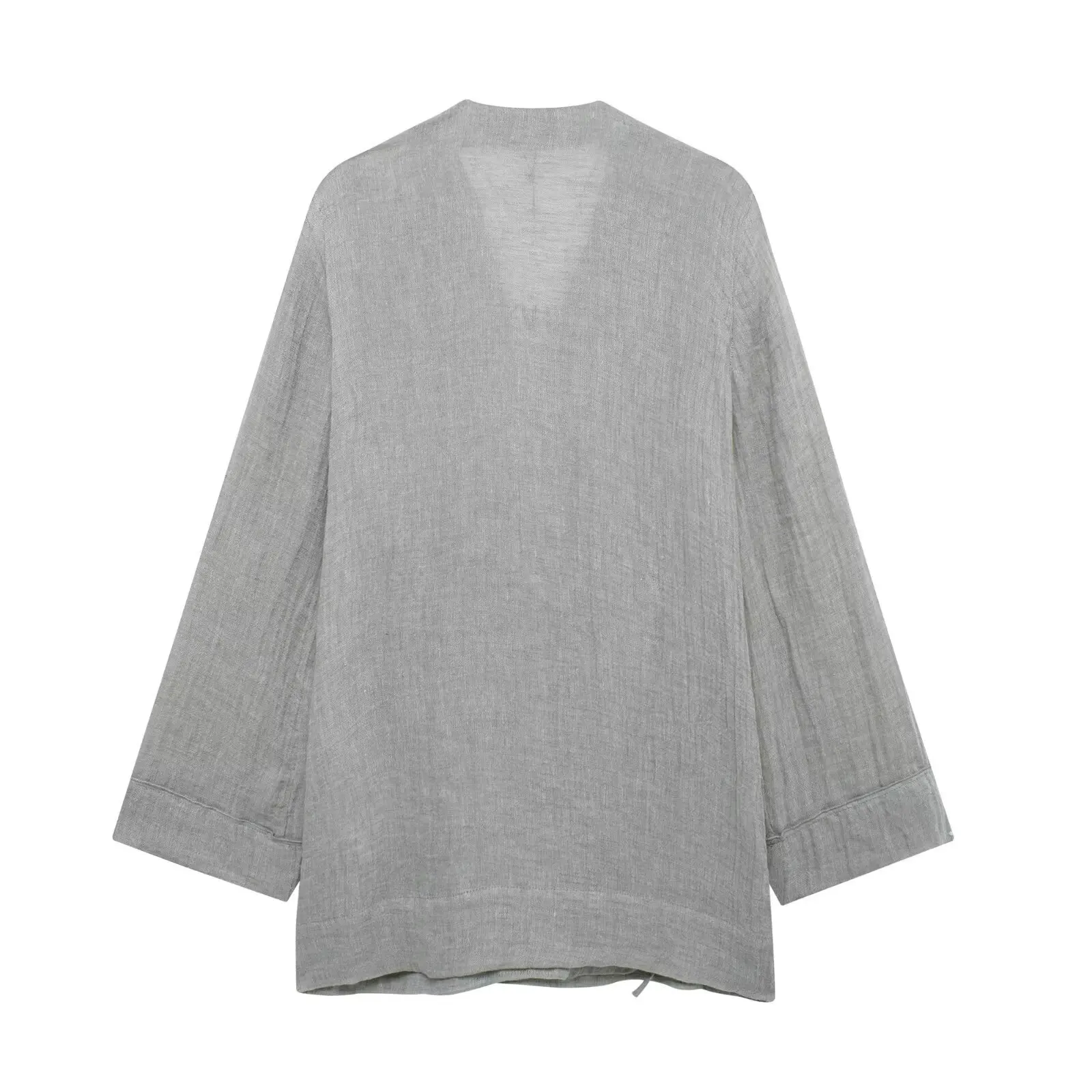 Women's Linen Drape Kimono Style Outerwear