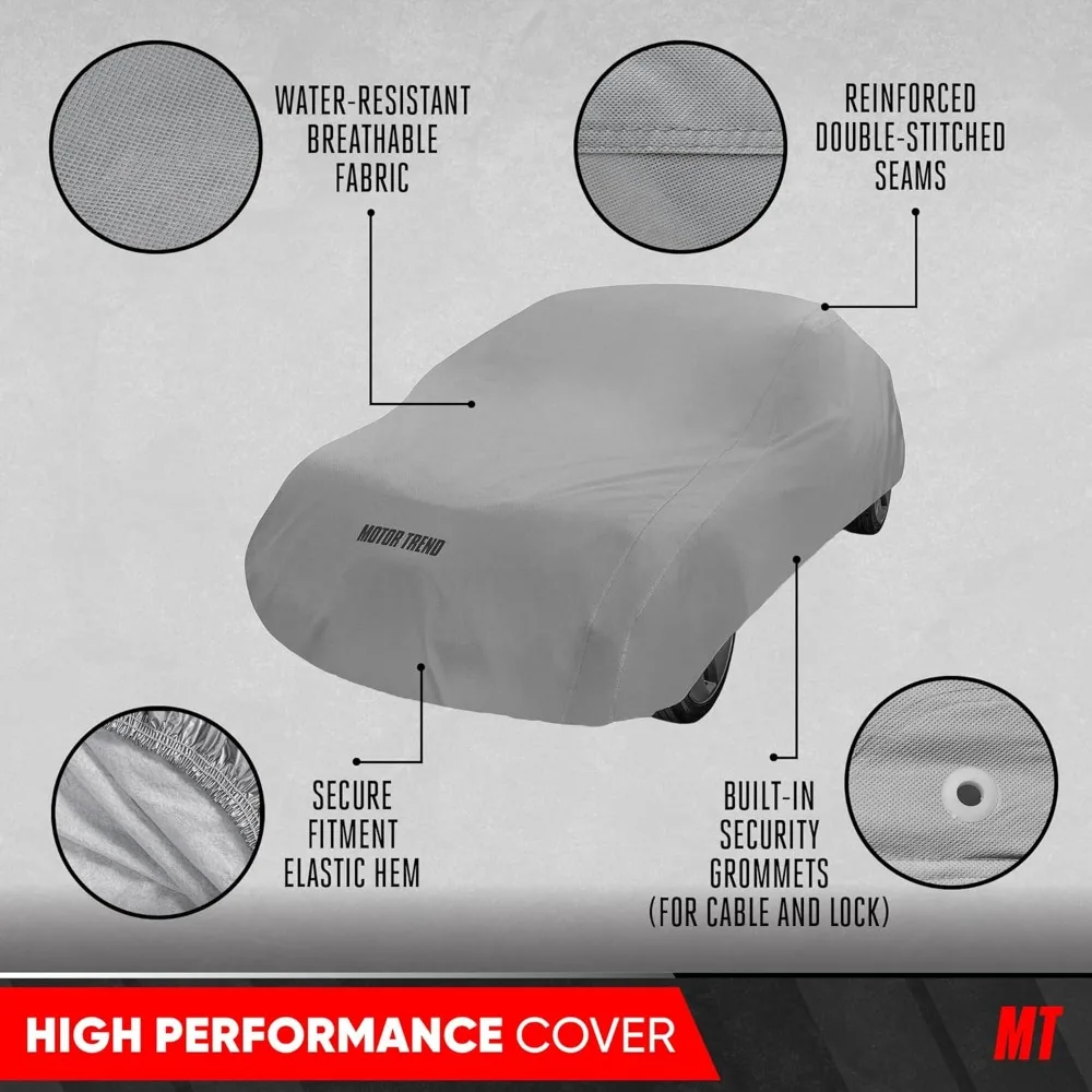 Custom Fit Car Cover for Ford Mustang 1965-2004, All-Weather Waterproof UV Resistant Protection for Outdoor & Indoor Use