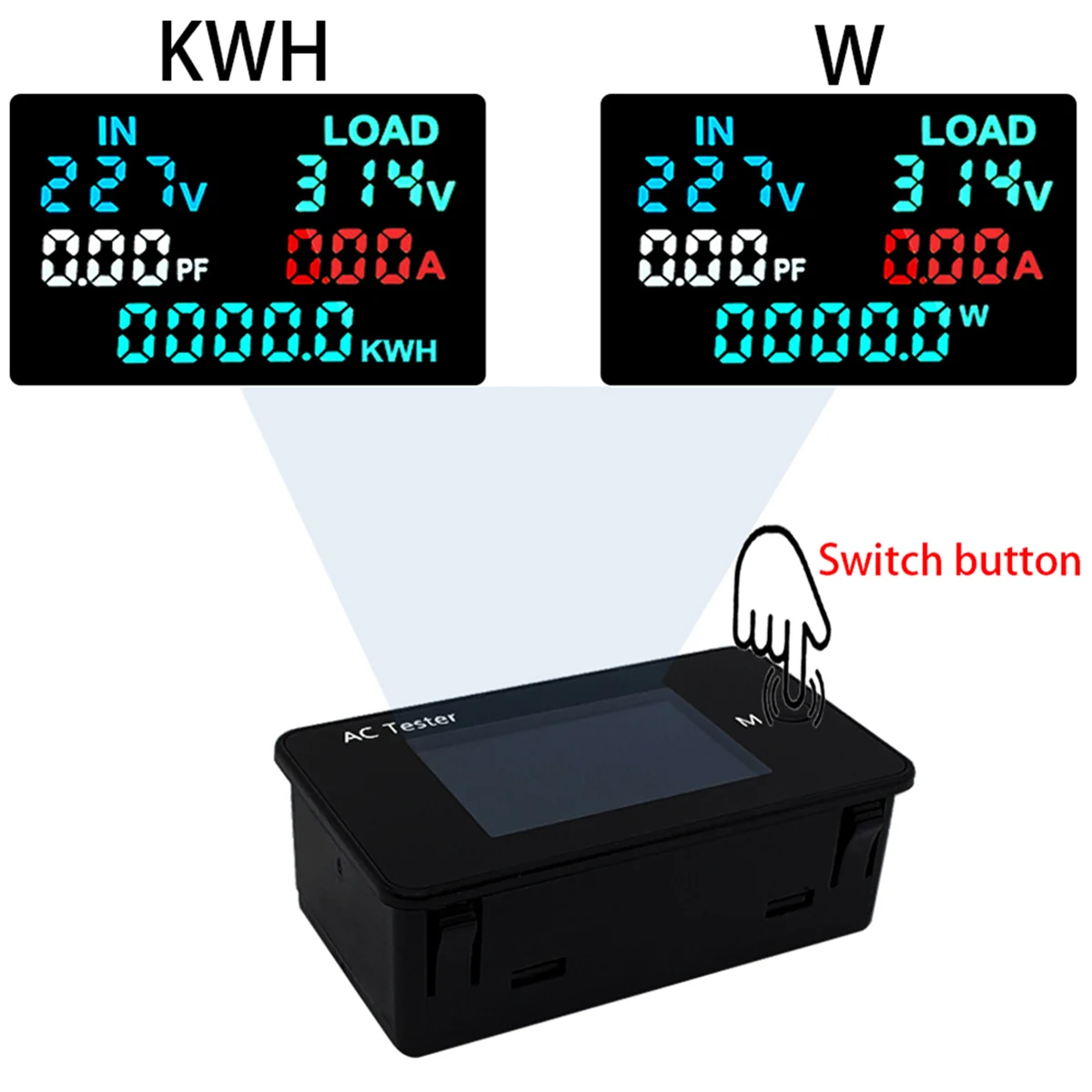 ABNP KWS-AC305 Wattmeter Power Meter Dual Voltmeter AC 0-500V Voltage 0-50KW Power Analyzers