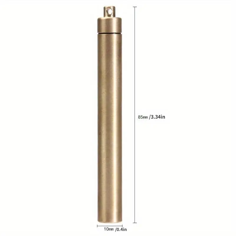 1PC Waterproof Pocket Toothpick Holder Seal Bottle Ultralight Portable Brass Dark Moistureproof Medicine Bottle Toothholder Key