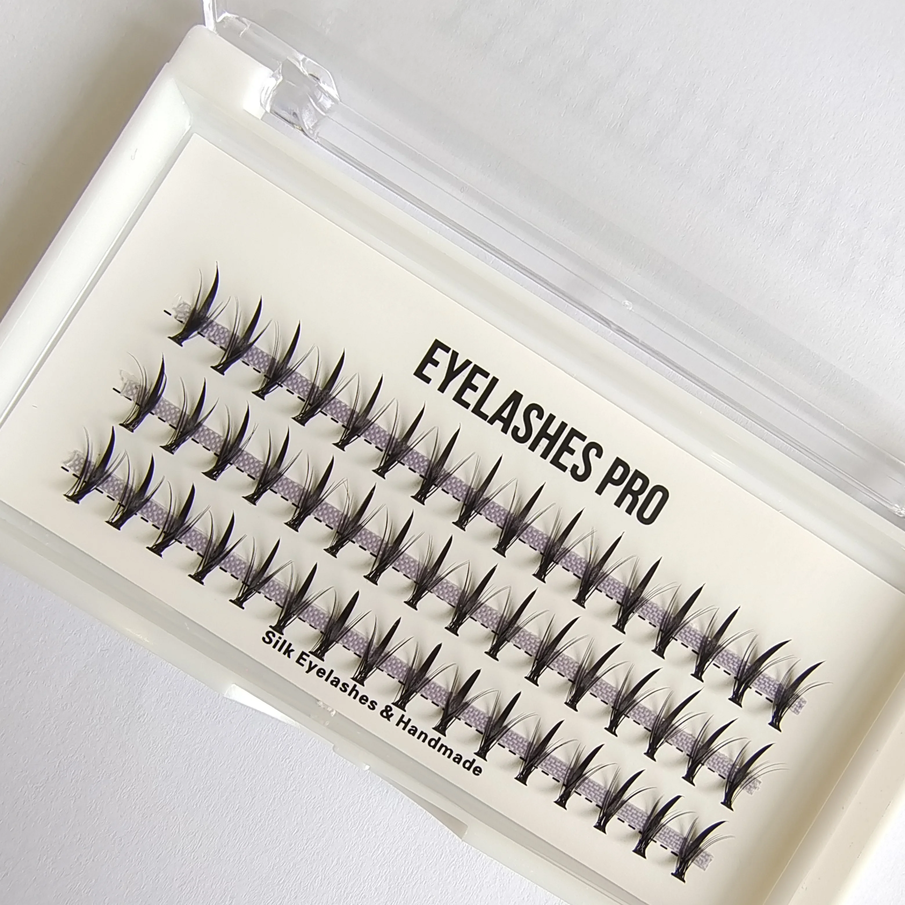MU002 DIY Hand Made Eyelash Extension Segmented Flase Lashes Dramatic Lash Bundles Soft Ribbon Strip Eyelashes Makeup Lashes NEW