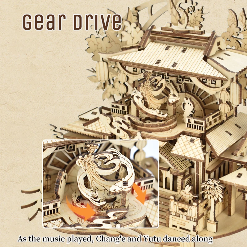 激安セール！月宮殿 組み立て式古代建築 3D木製パズル