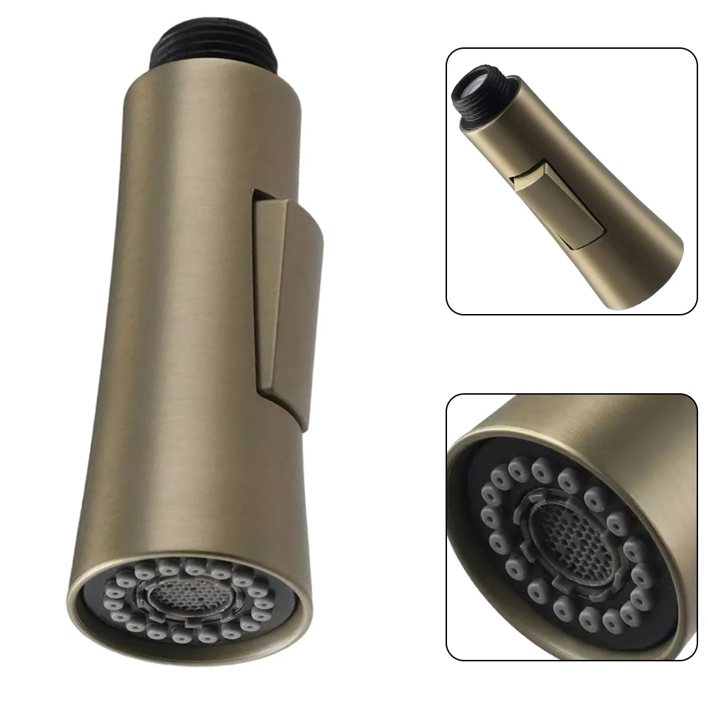 

1.8 GPM Pull Down Sprayer Column Brushed Gold Kitchen Sink Faucet For G1/2 Male Connector Kitchen Faucet Sprayer