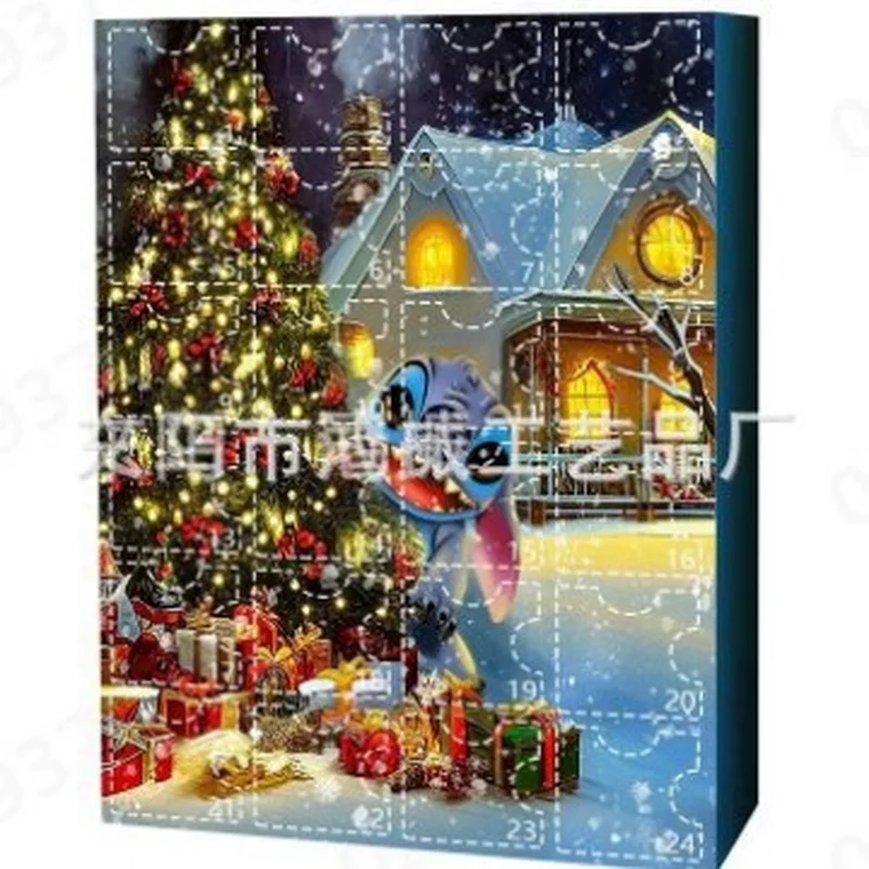 Stitch Christmas Advent Calendar Toy Figures Juguetes Navidad Surprise Gift for Children Trendy Blind Box