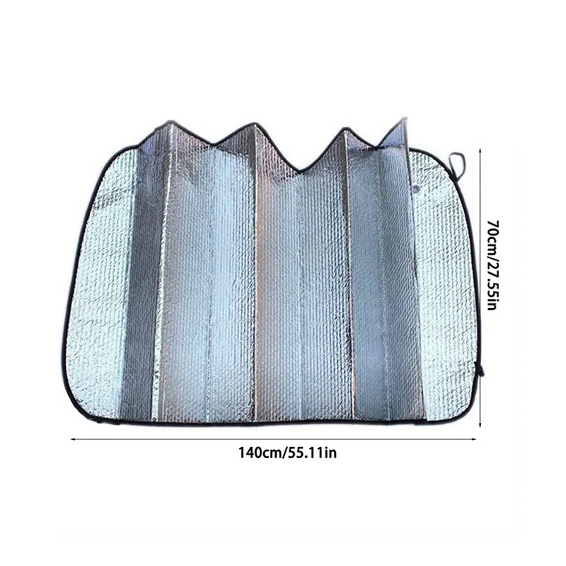 Foldable UV Blocking Car Front Window Shade, Reflective Heat Insulation Windshield Cover, Breathable Auto Sun Shield