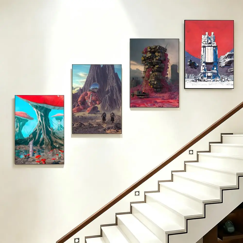 artist Beeple Poster Poster HD  Printing Soothing and Cream Style Home Decor for the Living Room cafes Gift Giving