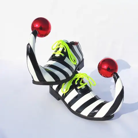 वयस्कों के लिए हैलोवीन जोकर कॉस्प्ले जूते लाल गेंद के साथ कार्निवल थीम पार्टी मजेदार सर्कस क्लब रोल प्ले प्रदर्शन सहायक उपकरण 8 best sales जोकर के जूते - №4