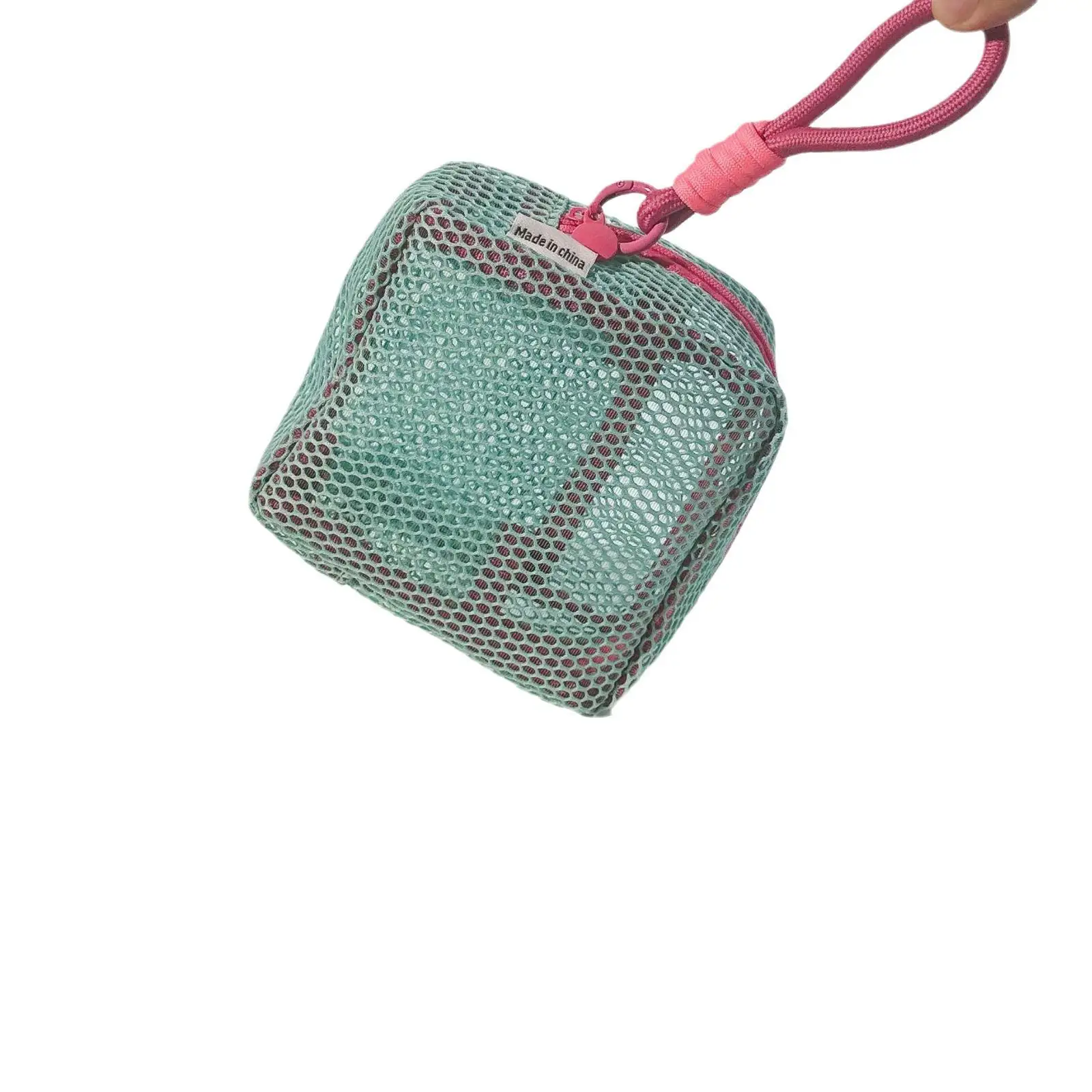 

Large Capacity Dopamine Grid Cosmetic Storage Bag Portable Travel Wash Bag Multi-purpose Polyester Tofu Bag in Various Colors