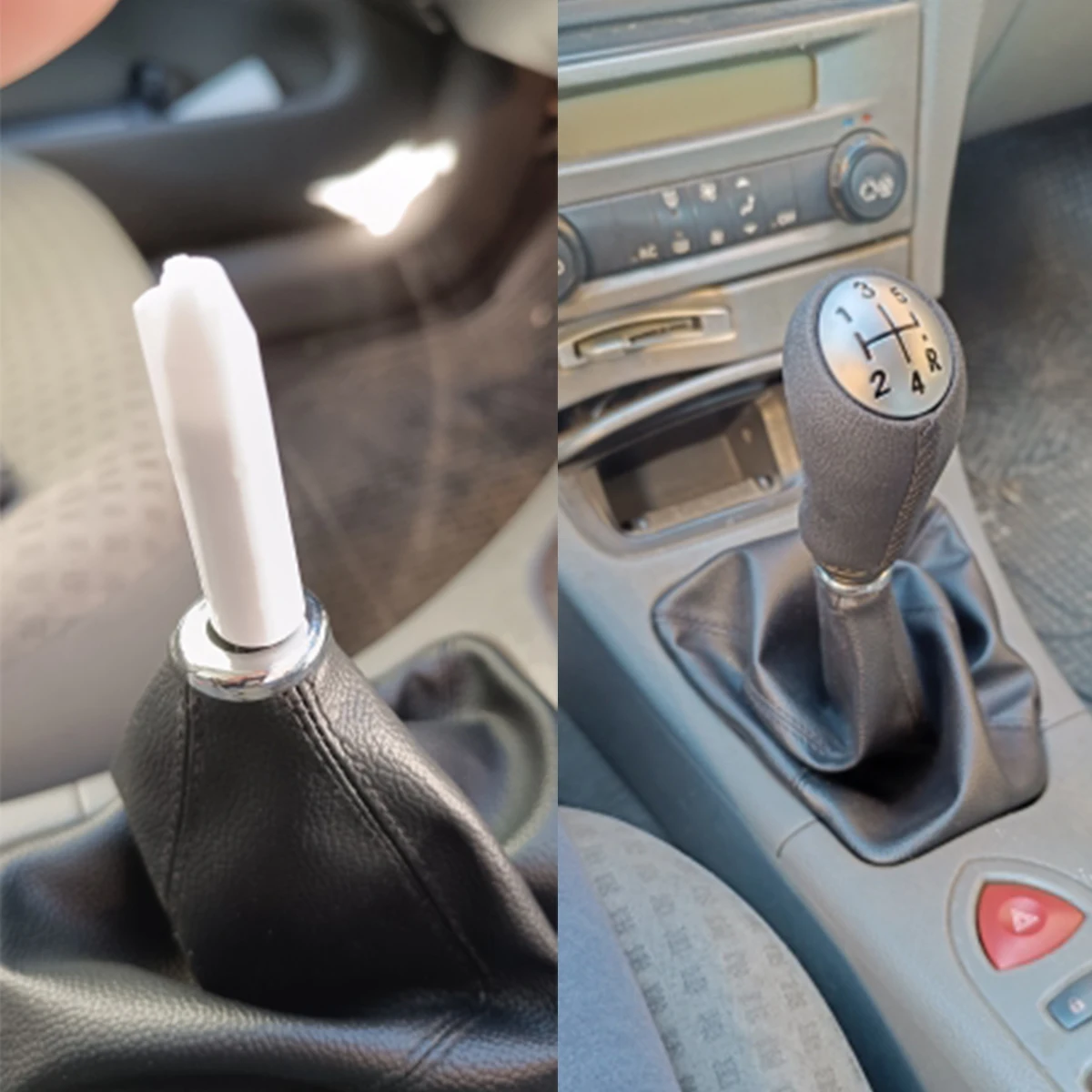 Gear Shift Knob Inner Sleeve PVC Gaiter Boot Cover Set For Renault Laguna II 2003 2004 2005 2006 2007 2008 Interior Spare Parts