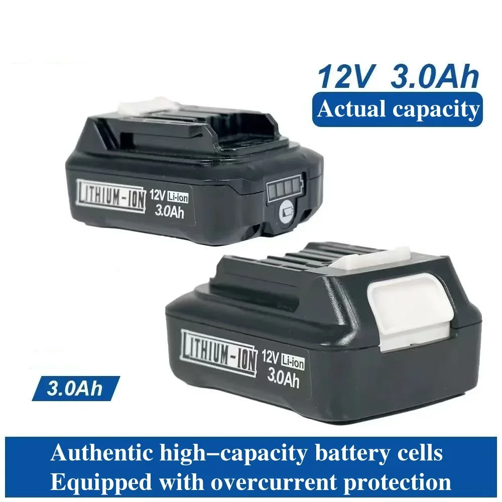 12V 3000mAh Replacement Makita 12VRechargeable Lithium Battery BL1021B BL1041B BL1015B BL1020B BL1040B 197402 Power Tool Battery