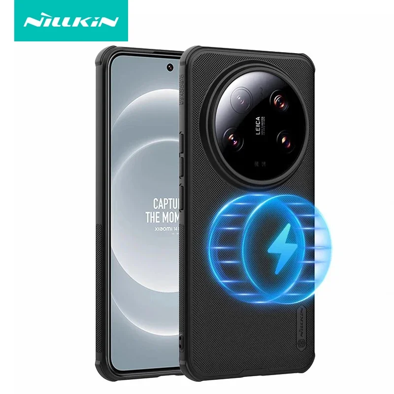 Nillkin for Xiaomi 14 Ultra Case Magnetic Case Frosted Shield Hard PC + TPU Matte Back Cover for Mi 14 Ultra Phone Shell