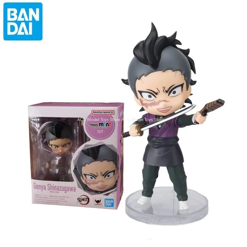 Оригинальная Bandai фигурка мини-убийца демонов Shinazugawa Genya экшн-фигурка игрушки Коллекционная модель подарок