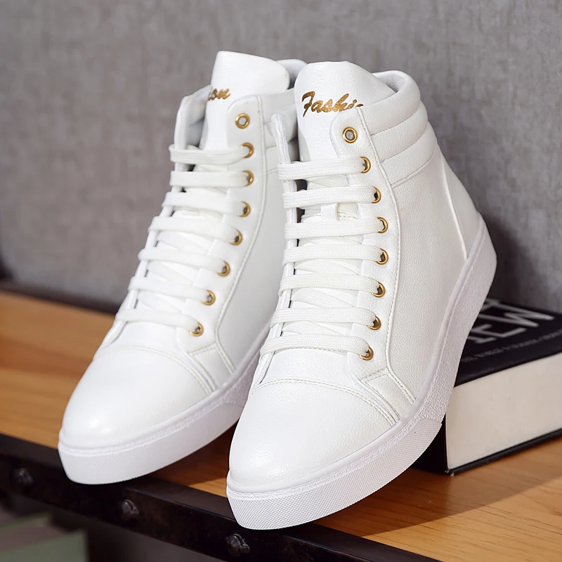 

Winter High Top White Sneakers Woman Man Minimalism Leisure Skateboarding Shoes Men Fashion Leather Casual Women's Sports Shoes