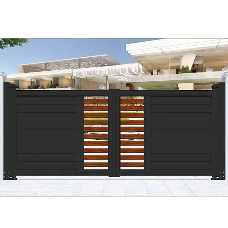 Aluminum Motorized Garden Security Railing Custom Design Black Finish Durable for Home Villa