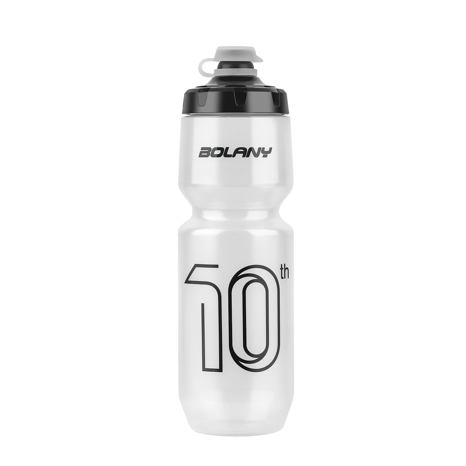 BOLANY Sportflasche 10th Gummi Transparenter Kunststoff mit Deckel Flasche 750ML Tragbarer Squeeze Drinking Outdoor Radfahren Wasserkocher